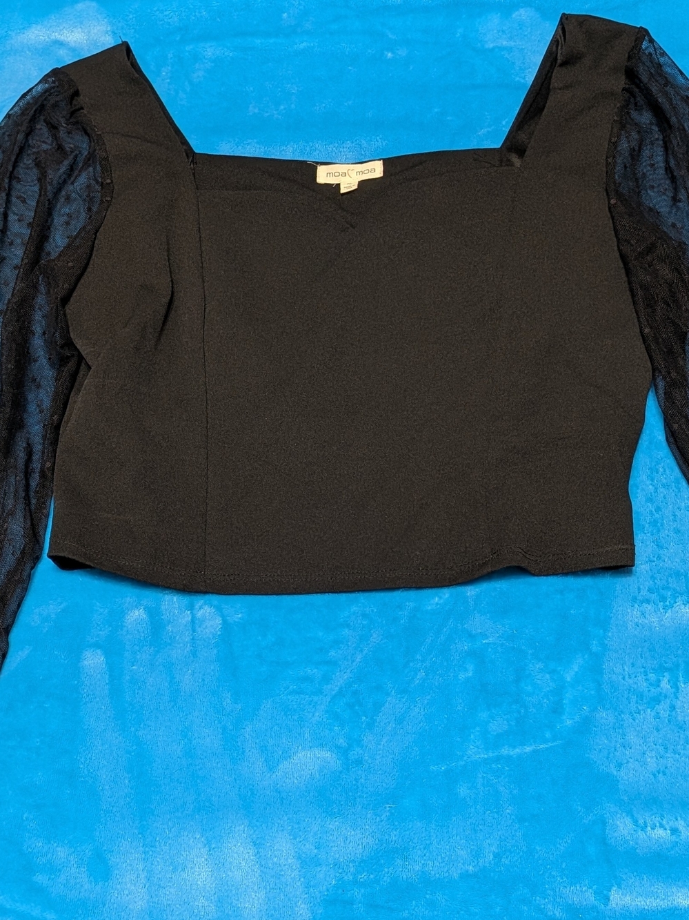 🖤 Black Square-Neck Crop Top 🖤